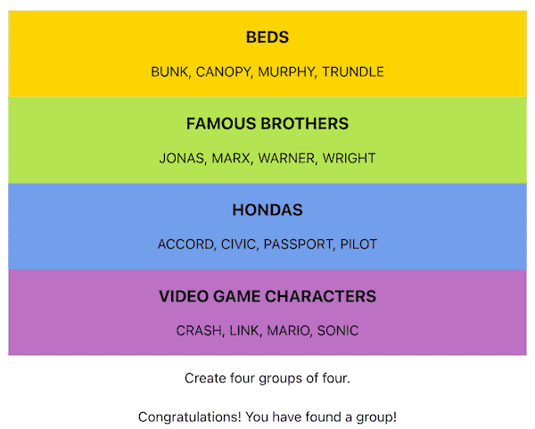 Connections Game Play Today s Connections Game Unlimited Practice 